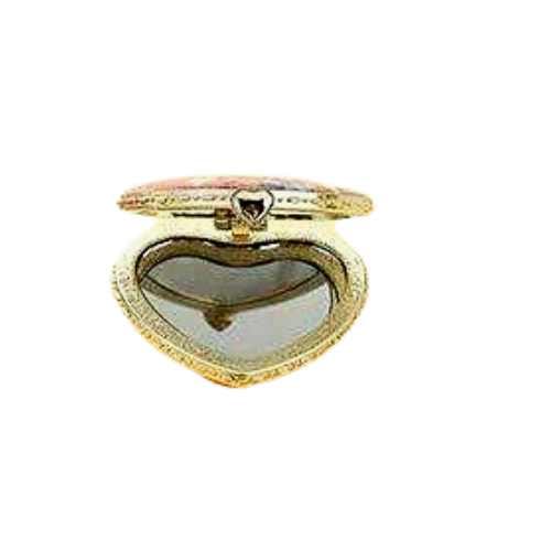 Mirror Double-Sided Travel Compact Mirror - Lovely White - Heart Shaped - Purse Accessory NI-NH30424774