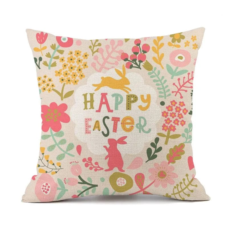 Pillow Covers Happy Easter - Linen Pillow Cover - Spring & Easter Designs - 4 Prints to Choose From