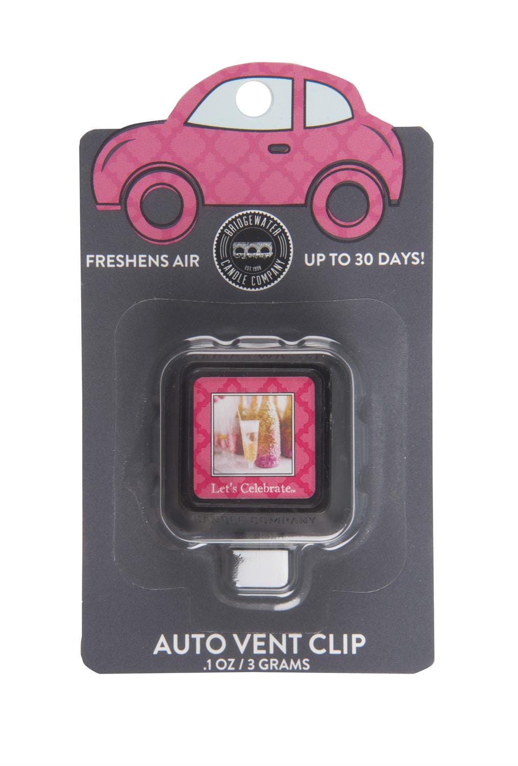 Sachets & Diffusers Let's Celebrate - Auto Vent Clip - Bridgewater Candle Company BW-102150S