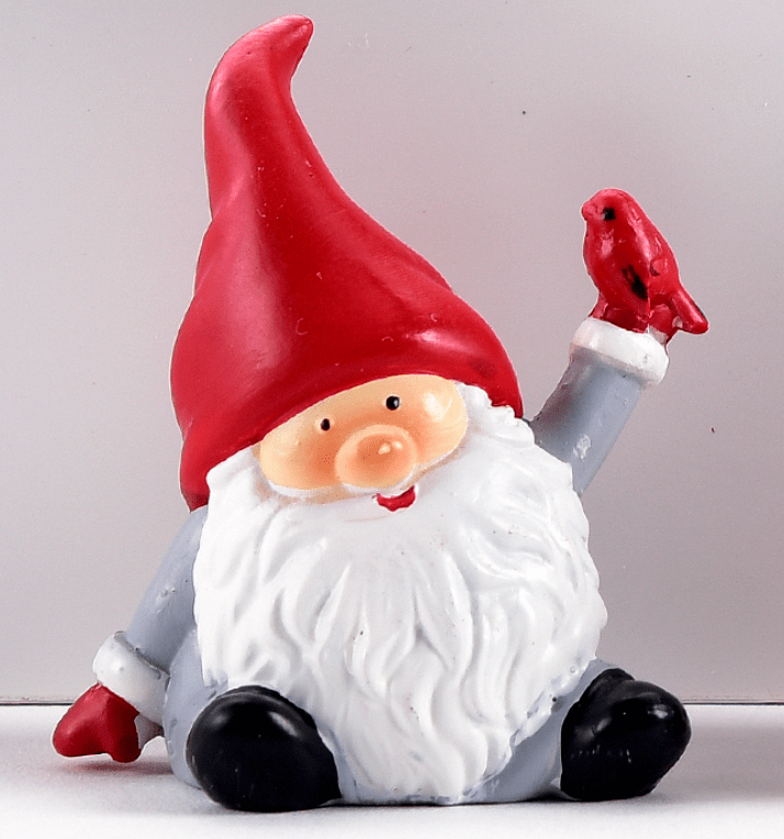 Seasonal & Holiday Decorations Cardinal Sitting Gnome Figurines, 4 Assorted Designs GC-663430-R