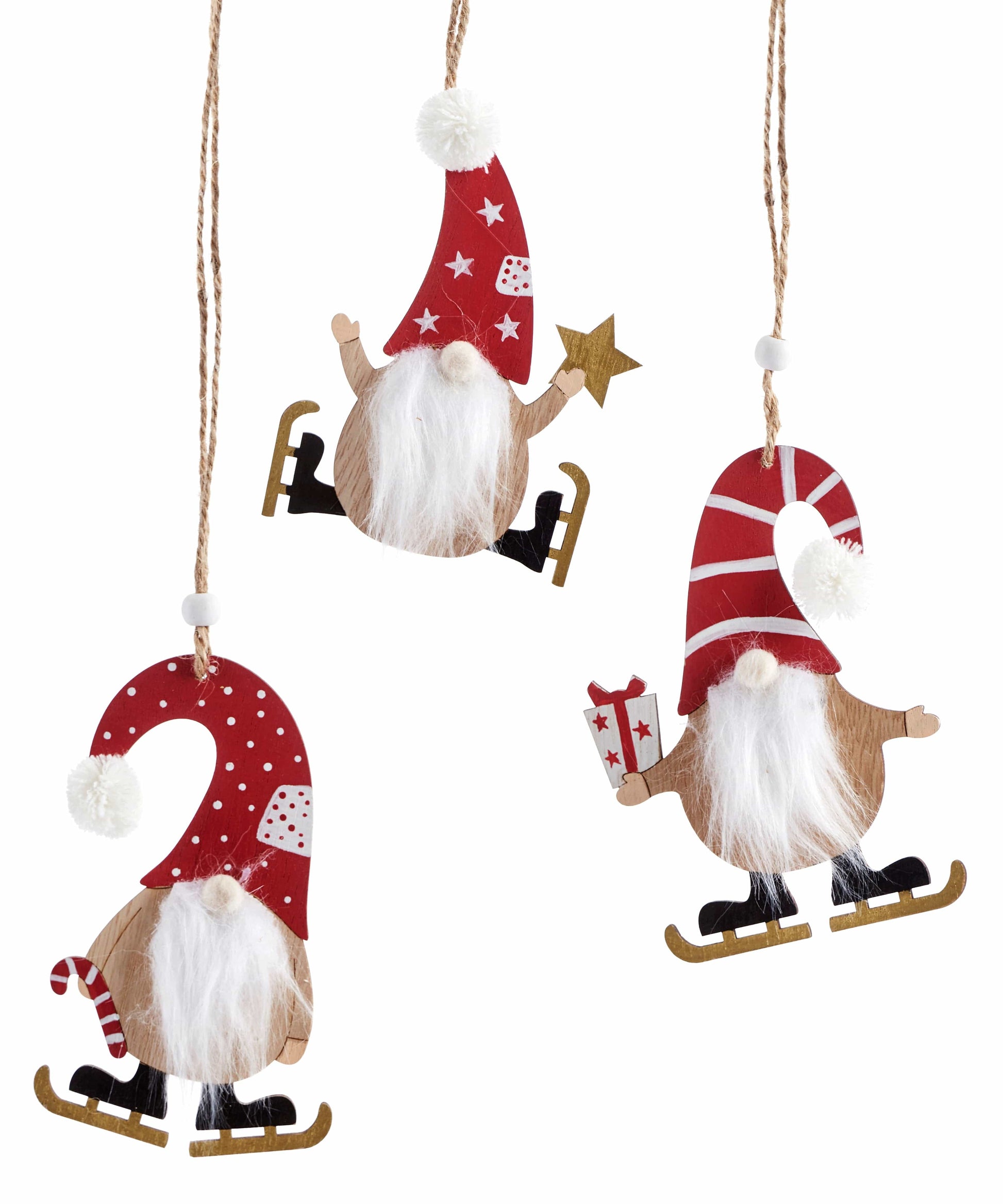 Seasonal & Holiday Decorations Gnome Ornament, 3 Assorted Designs