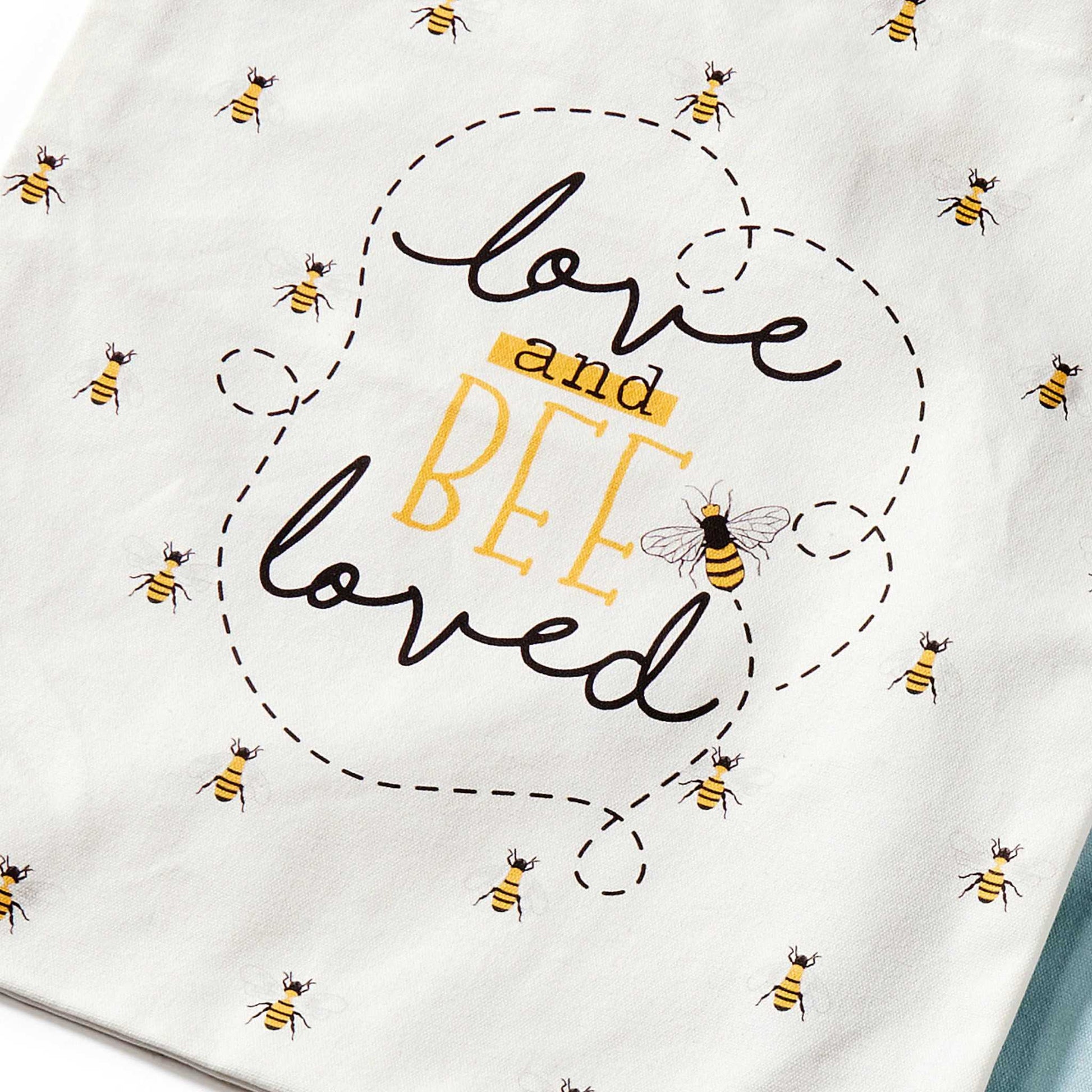 Shopping Totes Love and Bee Loved Tote Bag - Love and Bee Loved / Bee Happy - Bee Canvas Tote Bag