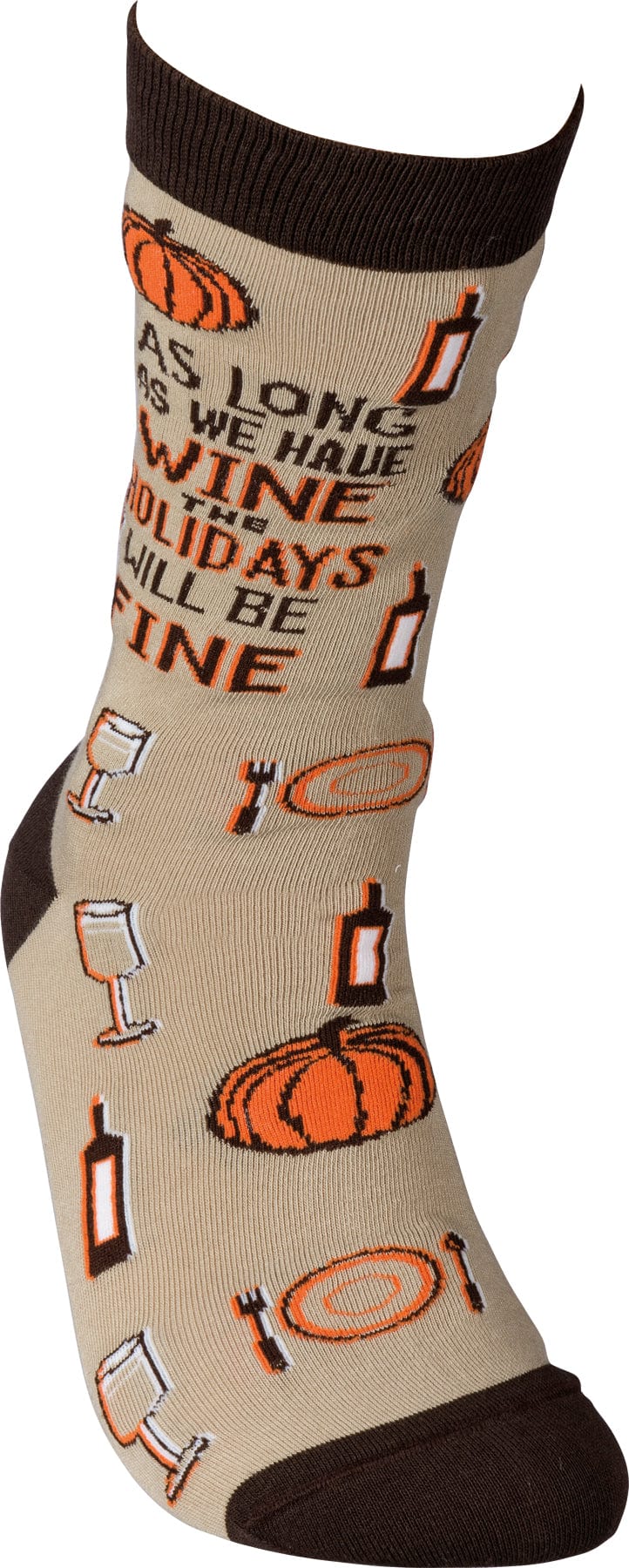 Socks One Size Fits Most Socks - As Long As We Have Wine Holidays Fine PBK-39475