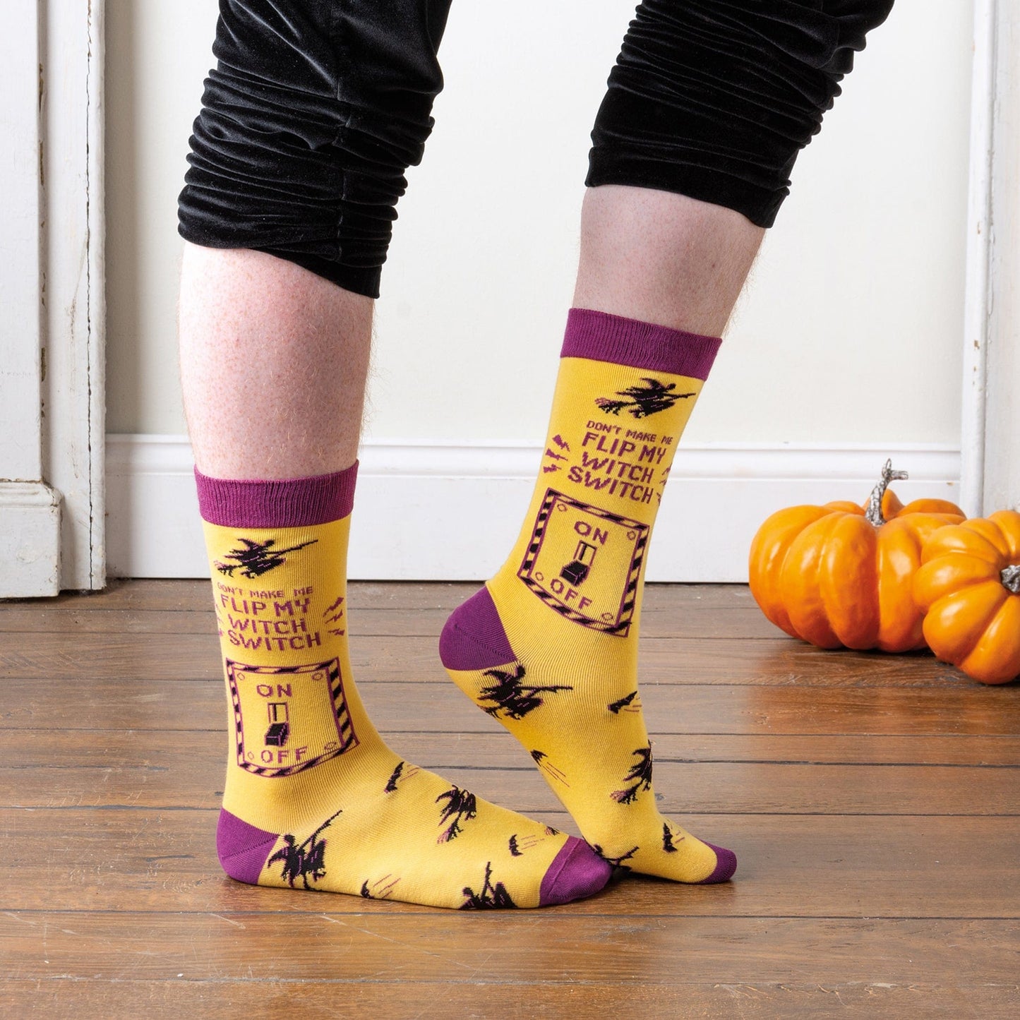 Socks One Size Fits Most Socks - Don't Make Me Flip My Witch Switch PBK-39476