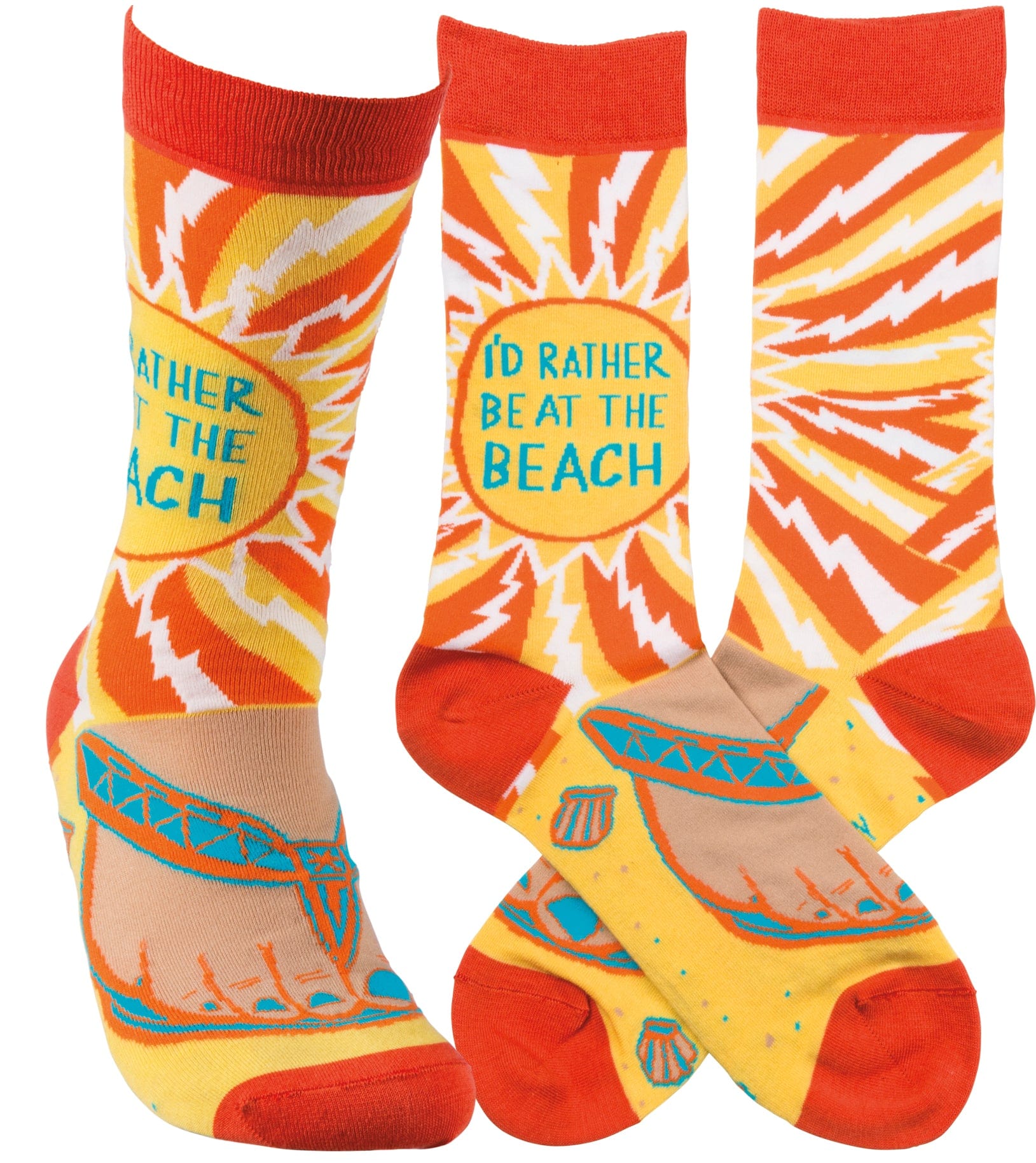 Socks One Size Fits Most Socks - I'd Rather Be At The Beach PBK- 36254