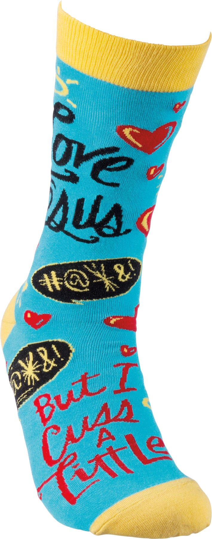 Socks One Size Fits Most Socks - I Love Jesus But I Cuss A Little PBK- 36603