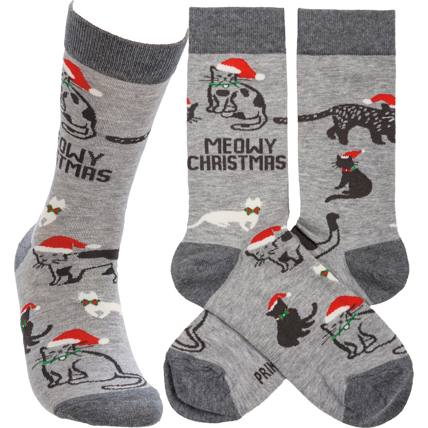 Socks One Size Fits Most Socks - Meowy Christmas PBK-113515