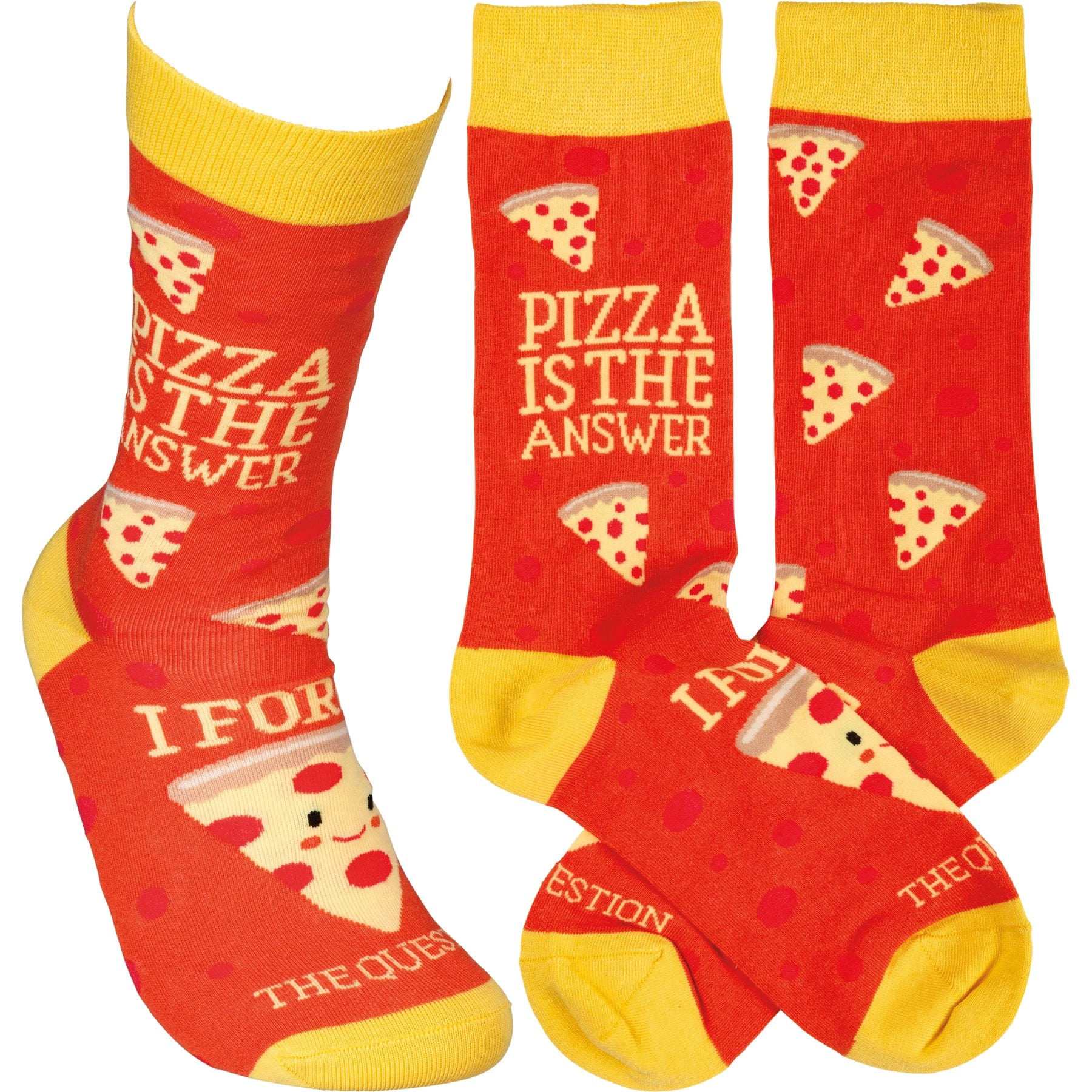 Socks One Size Fits Most Socks - Pizza Is The Answer I Forgot The Question PBK-106371
