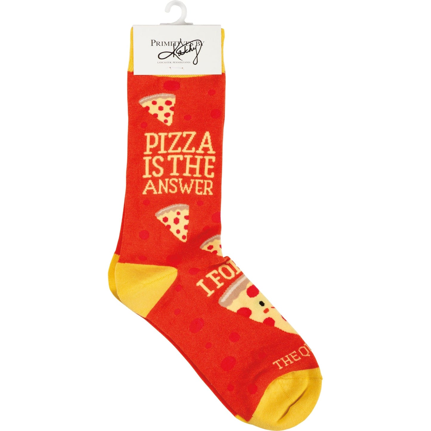 Socks One Size Fits Most Socks - Pizza Is The Answer I Forgot The Question PBK-106371