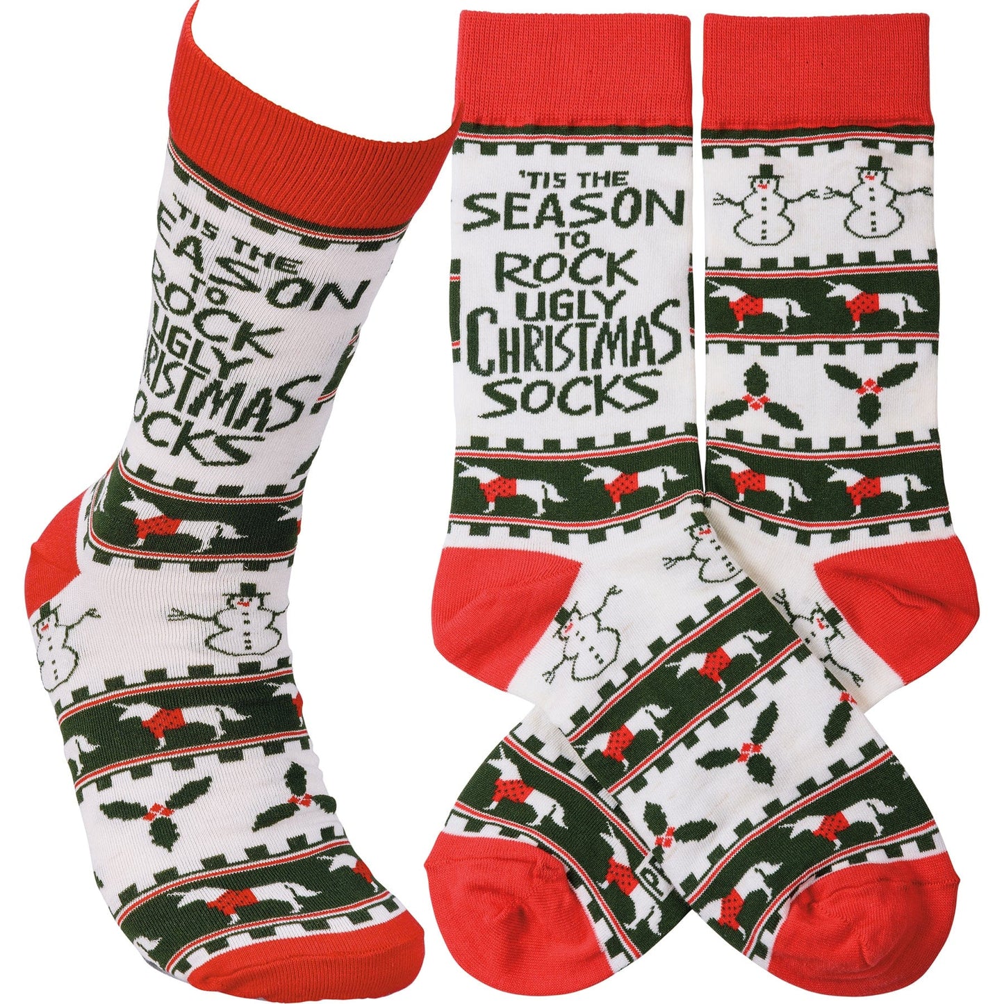 Socks One Size Fits Most Socks - Season To Rock The Ugly Christmas Socks PBK-113516