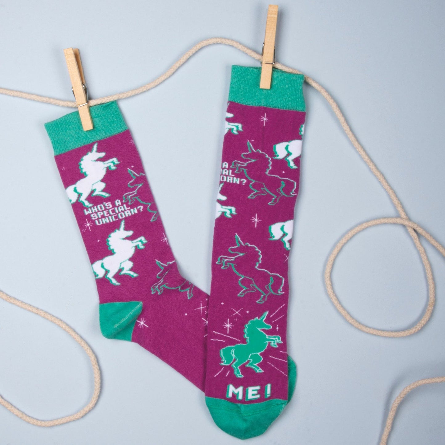 Socks One Size Fits Most Socks - Who's A Special Unicorn? Me! PBK-39465