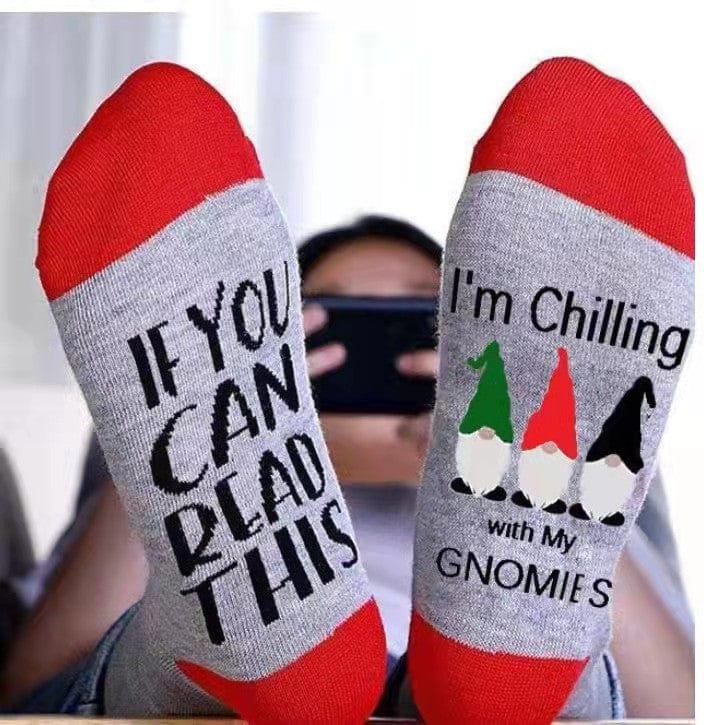 Socks Socks - If You Can Read This - I'm Chilling With My Gnomies NJ-NH10076546