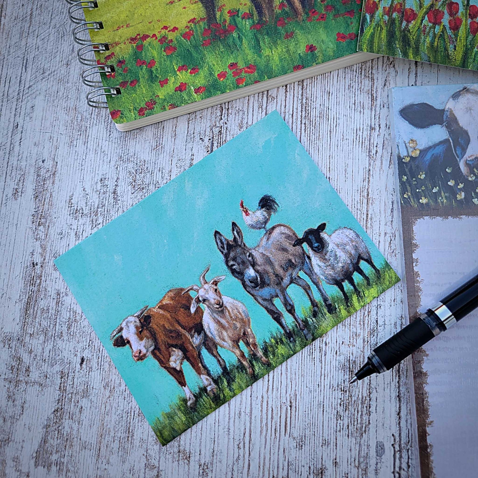Stationery Notecards- Farm Animals PBK - 109179