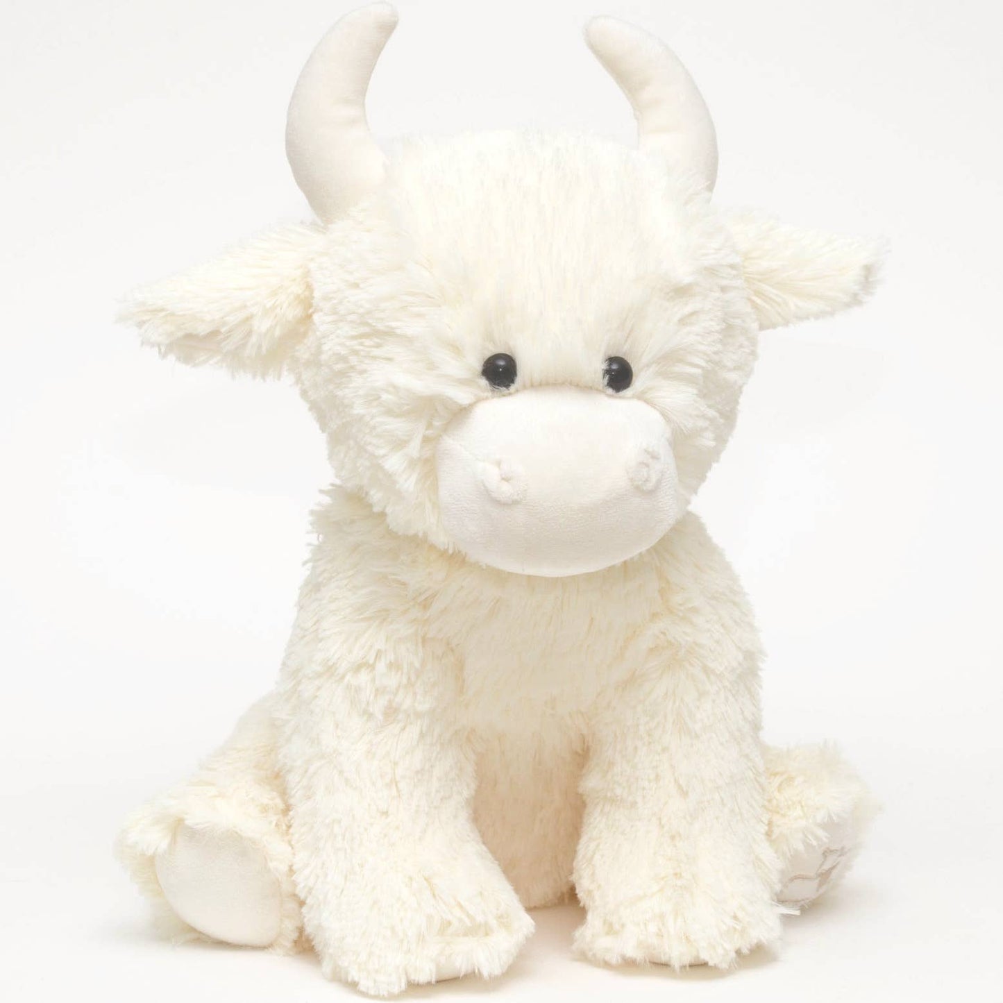 Stuffed Animals Scottish Highland Cow Super Soft Toy - Large Cream - 12 inch JO-MRT80254C-30CM