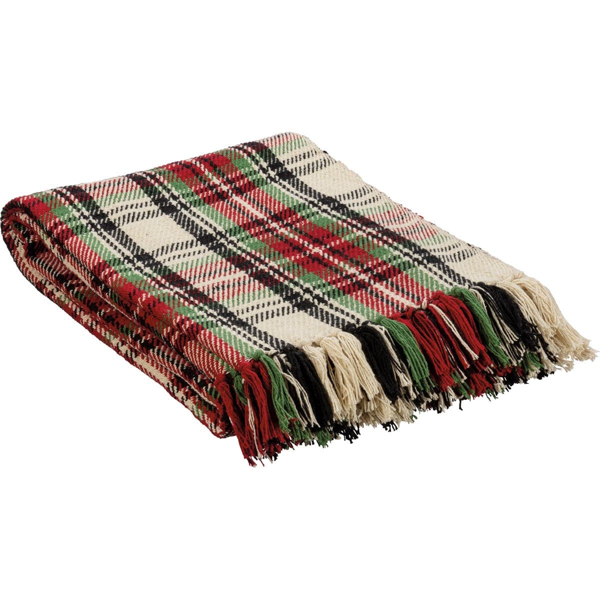 Throw blanket Throw - Classic Cream Plaid Throw Blanket PBK-108423